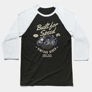 Built For Speed Vintage Rider Baseball T-Shirt